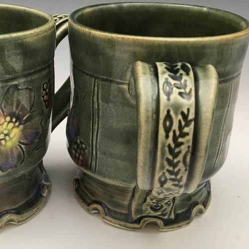 Blossom Mug Carved 4 Panel