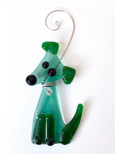 Dog Suncatcher Green