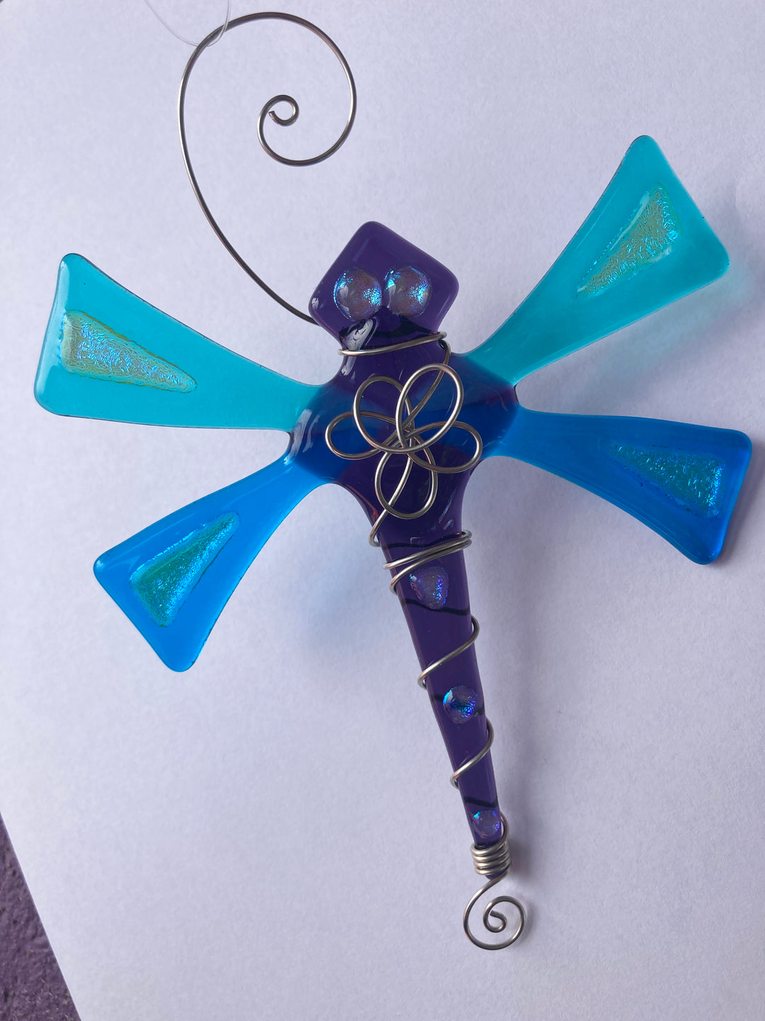 Dragonfly Small Purple + Aqua