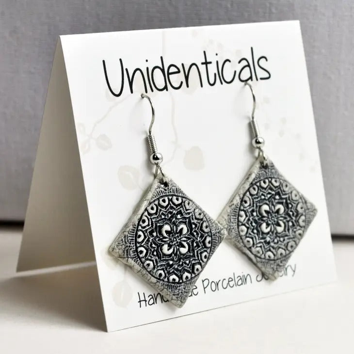 Mandala Earrings Black