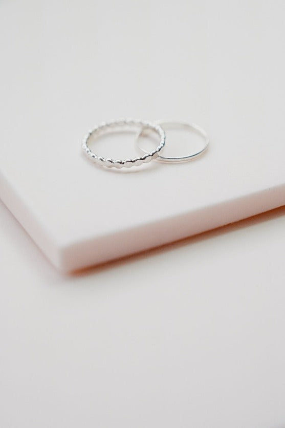 Flatball Silver Ring 6