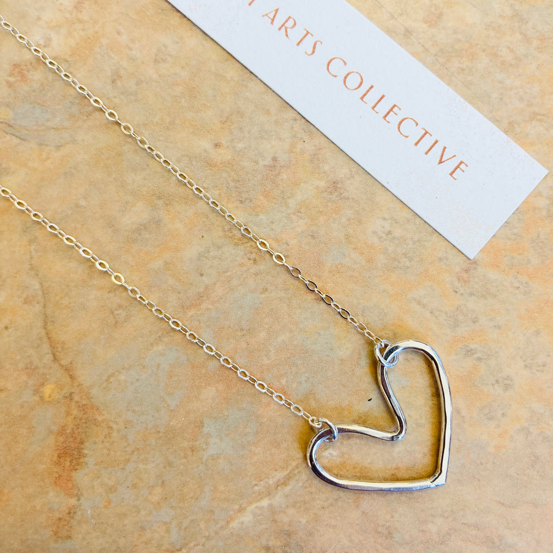 Heart Necklace Silver