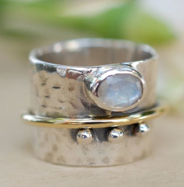 Libby Meditation Ring Moonstone 7