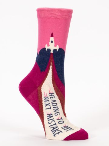 Heading To My Next Mistake Crew Socks