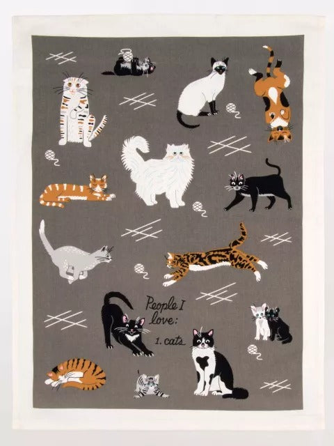 People I Love: Cats Dish Towel