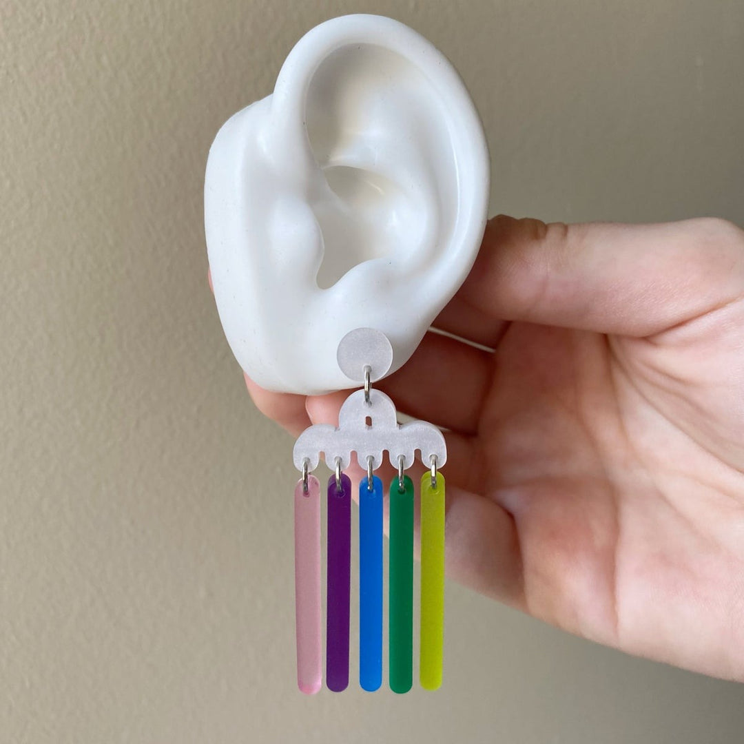 Rainbow Fringe Earrings