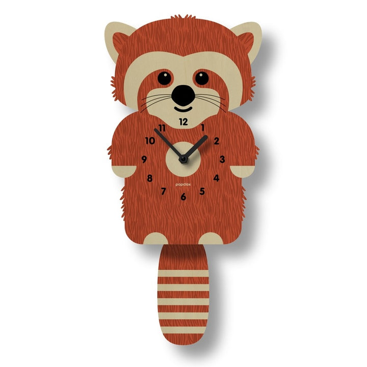 Red Panda Pendulum Clock