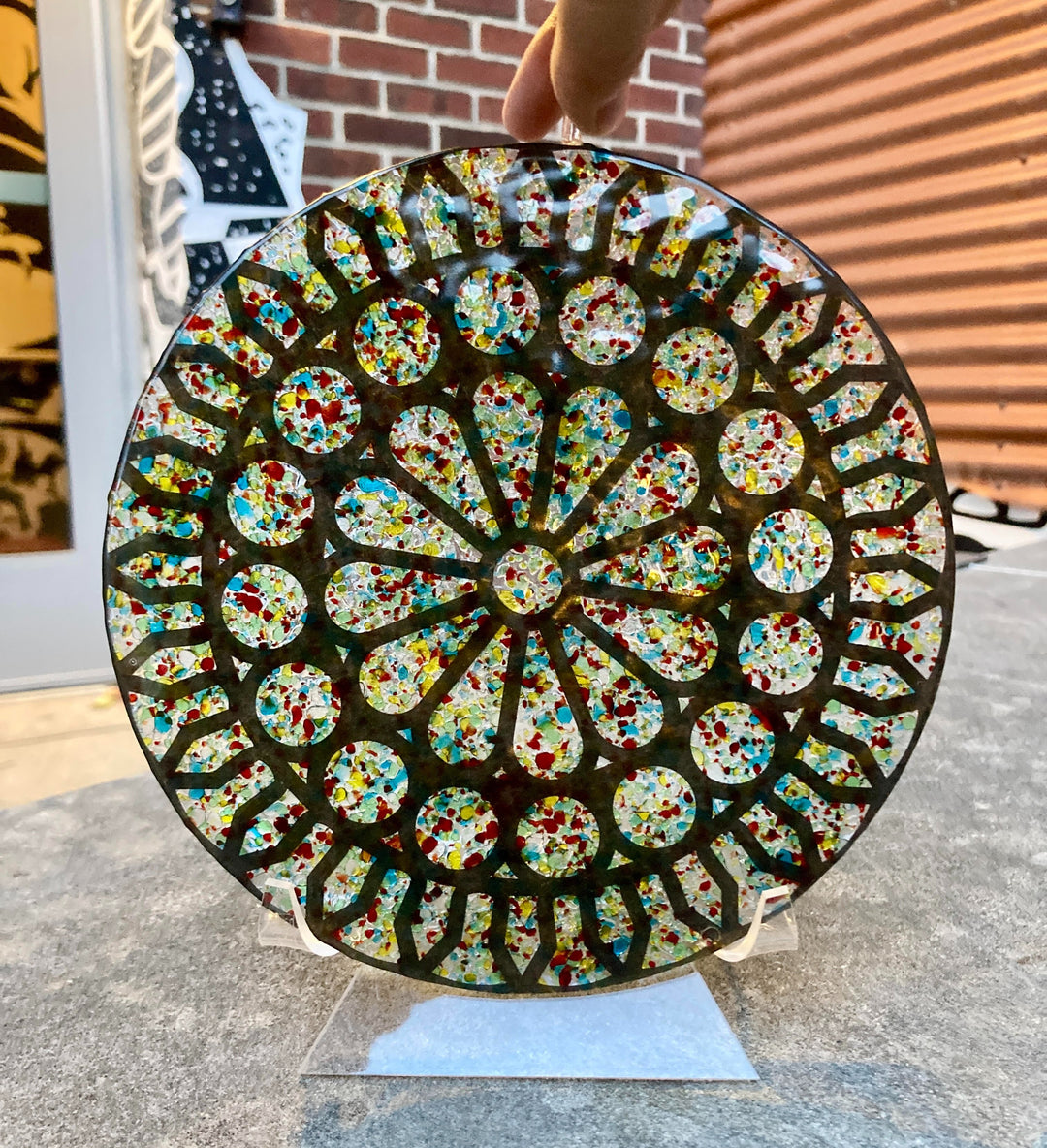 Stained Glass Circle Suncatcher