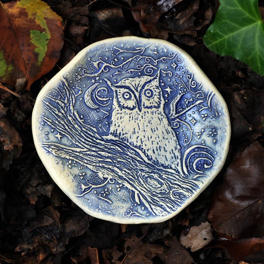 Spoon Rest Night Owl Blue