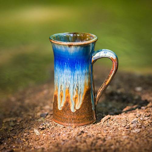 Straight Mug Amber Blue